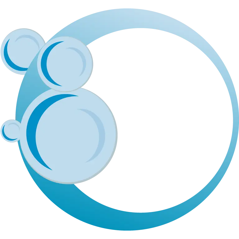 Cercle du Logo Le Petit Baigneur, entreprise belge spécialisée dans la construction et l’entretien de piscines.