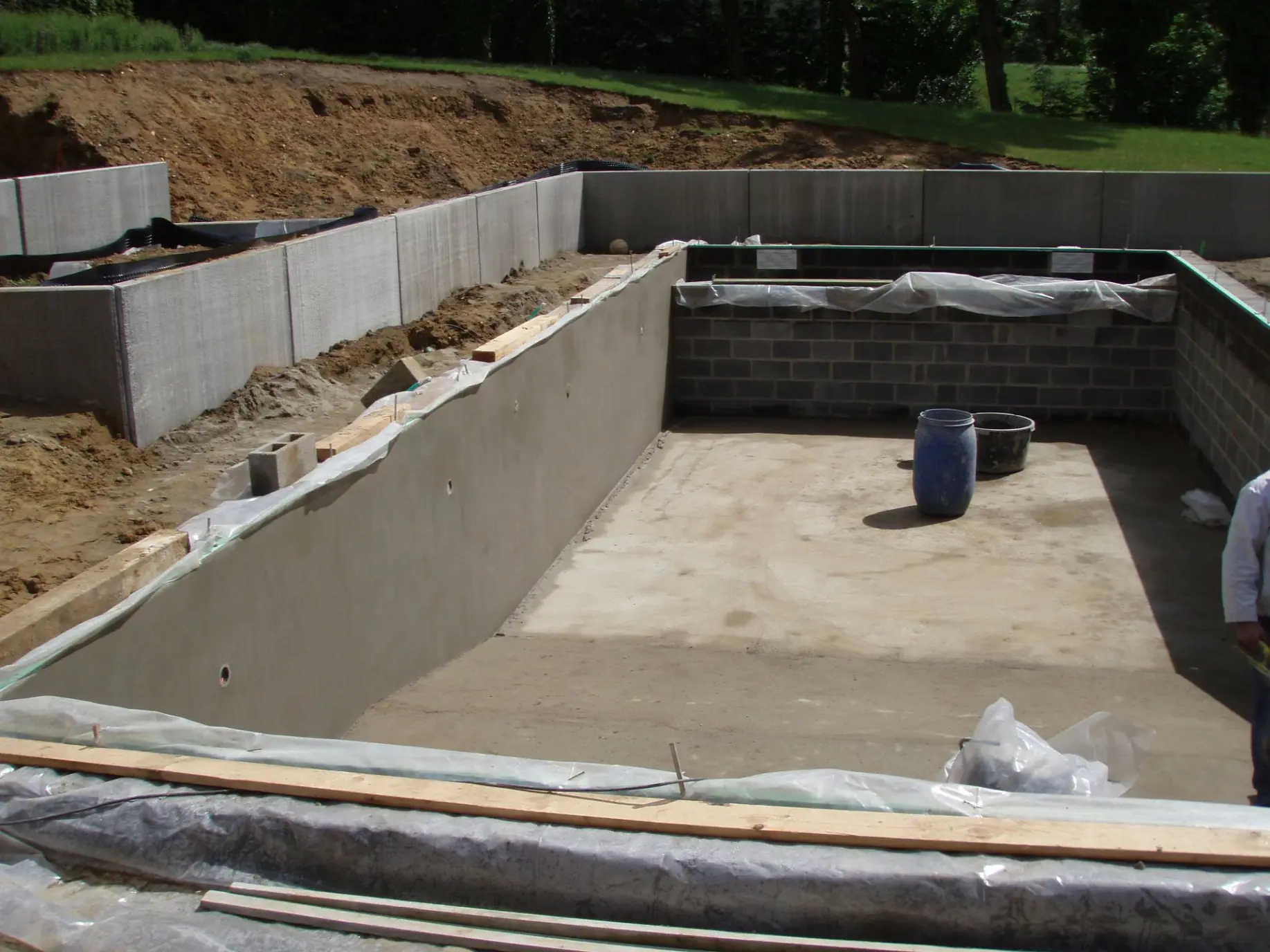 Cimentage du bassin