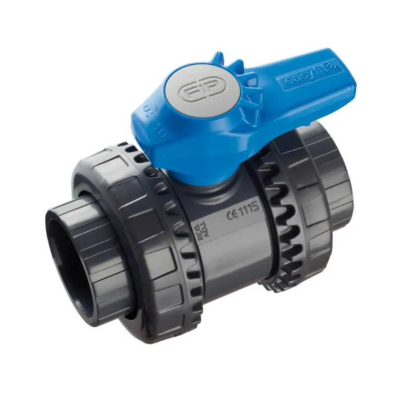 Vanne à boisseau à coller 50-50 (bleu)