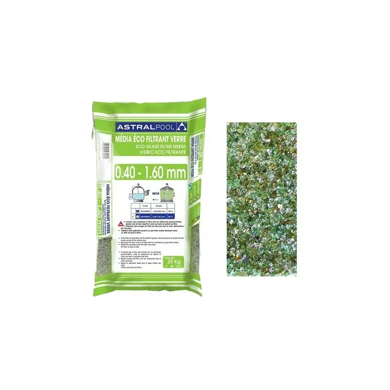 [049395BPA] Verre filtrant AstralPool 25 Kg (0.40-1.60 mm)