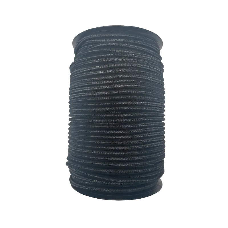 [NIC-700-0010] Corde élastique au mètre :  8mm Noir (1m)