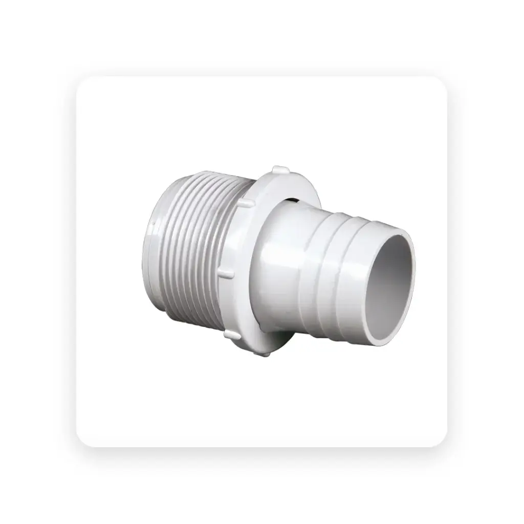 [06001036] Raccord cannelé fileté mâle 1-1/2"- diamètre 38