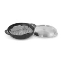 Ensemble wok avec grille de cuisson à la vapeur