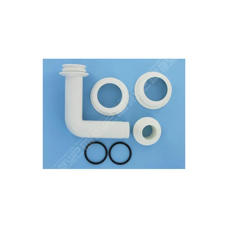 [170312]  Liaisons de vanne blanches sup. et inf. à coller Ø48,4 avec joints et écrous 1"1/2 pour filtres Pentair