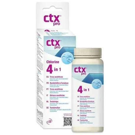 [76645] Bandelettes d'analyse Chlorine 4 en 1